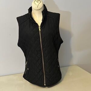 Love Tree Black Quilted Women's Vest size large